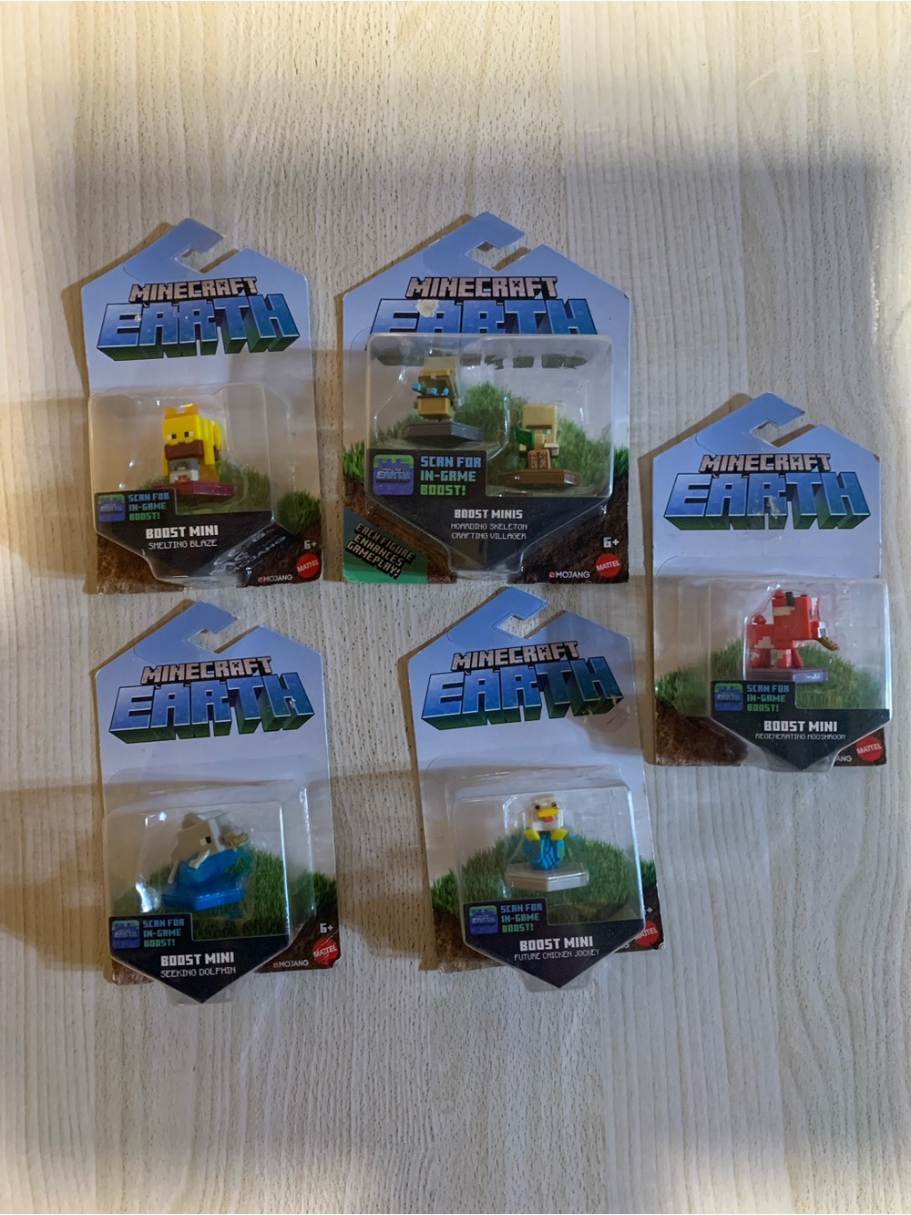 Minecraft Earth Boost Minis Figure Lot of 5 Mattel New Sealed Collectible